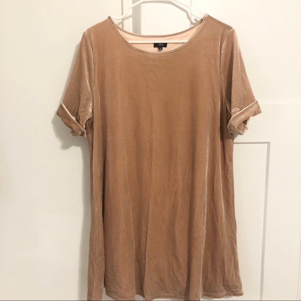 Velvet Blush Pink Dress WORN ONCE